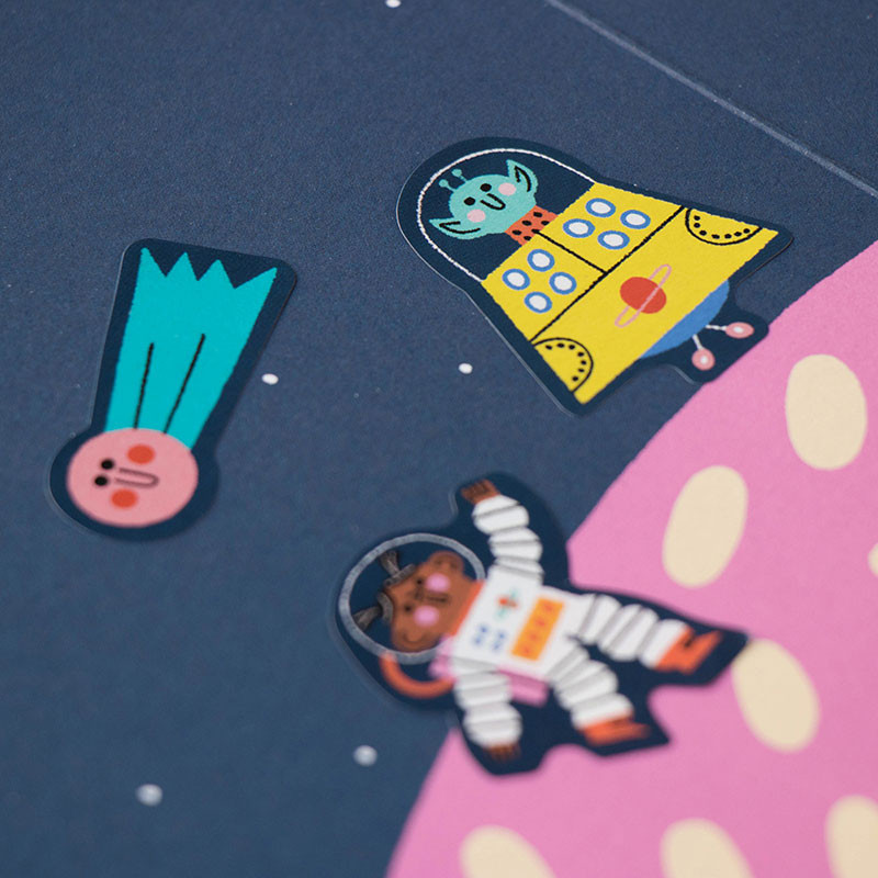 Creative activity with stickers
